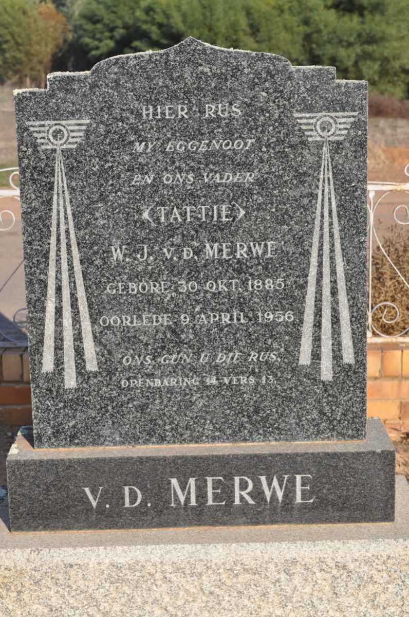 MERWE W.J., van der 1885-1956