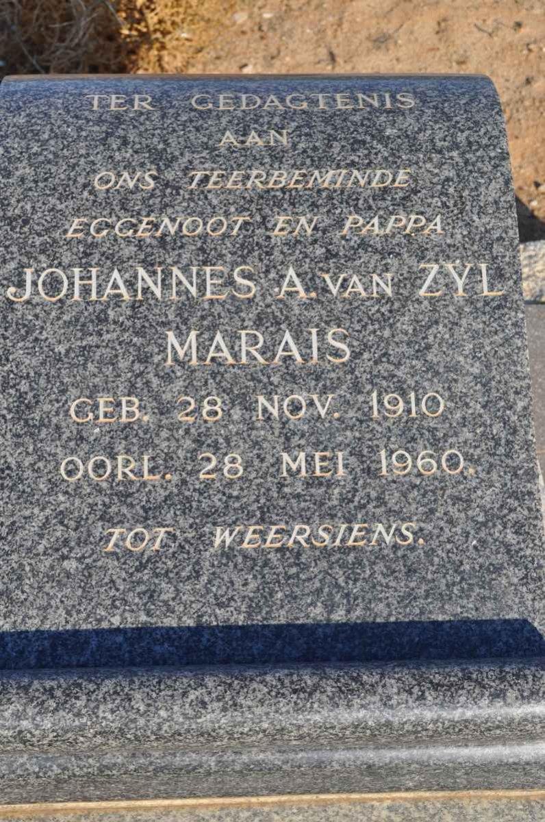MARAIS Johannes A. van Zyl 1910-1960