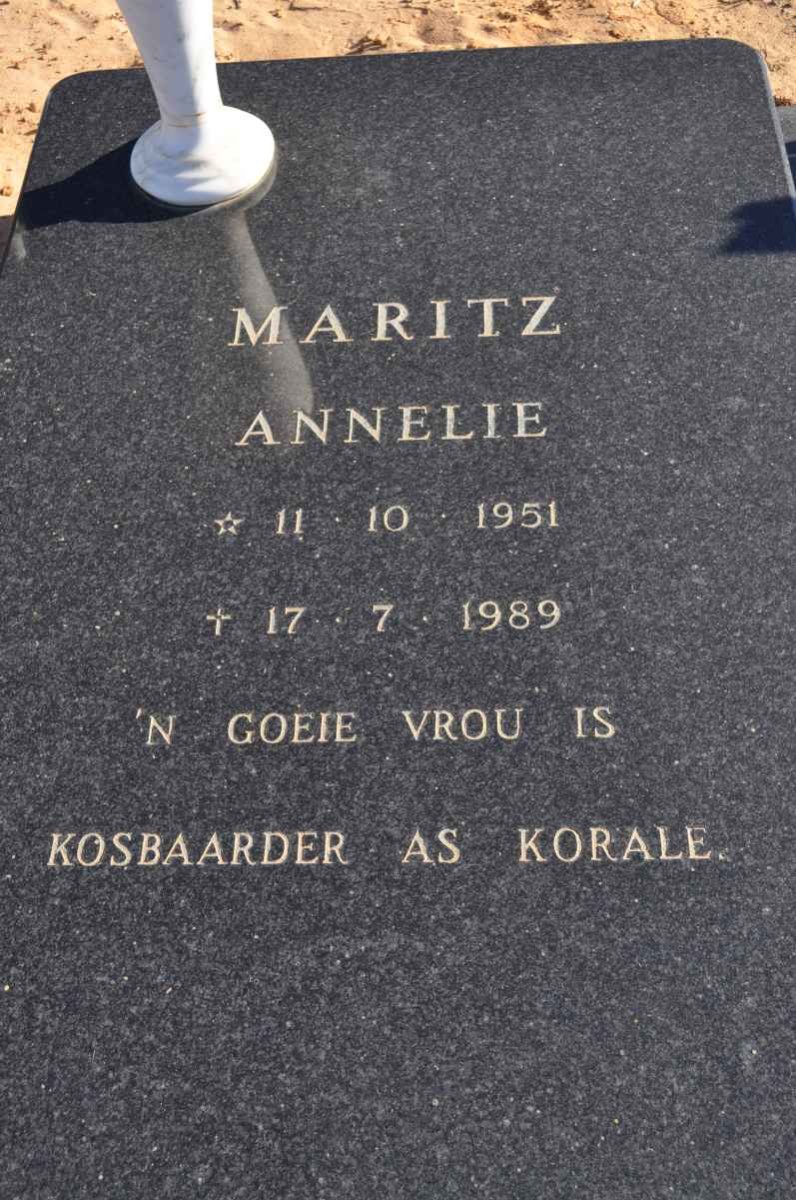 MARITZ Annelie 1951-1989