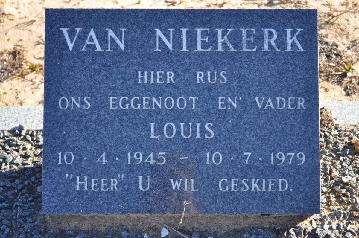 NIEKERK Louis, van 1945-1979