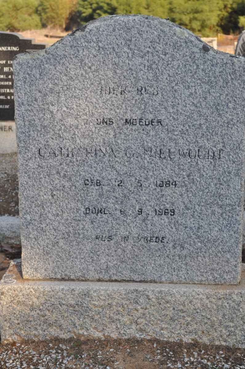 NIEUWOUDT Catharina G. 1884-1969