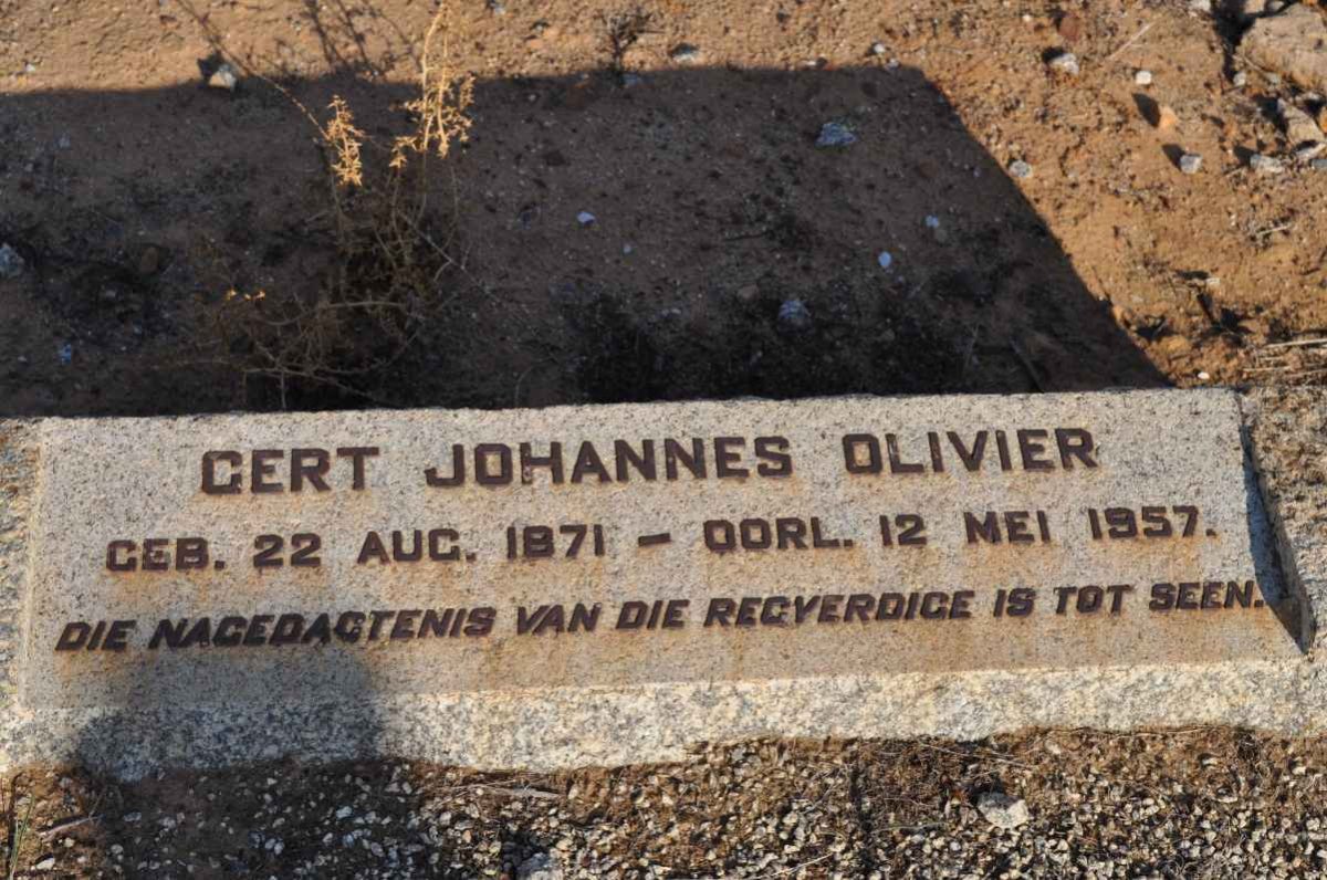 OLIVIER Gert Johannes 1871-1957