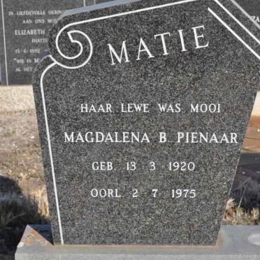 PIENAAR Magdalena B. 1920-1975