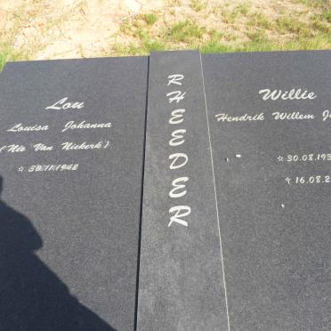 RHEEDER Hendrik Willem Johannes 1939-2014 & Louisa Johanna VAN NIEKERK 1942-