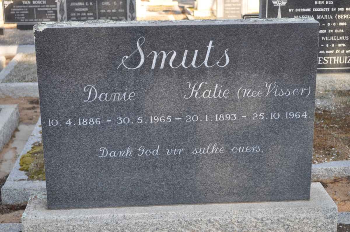 SMUTS Danie 1886-1965 &amp; Katie VISSER 1893-1964