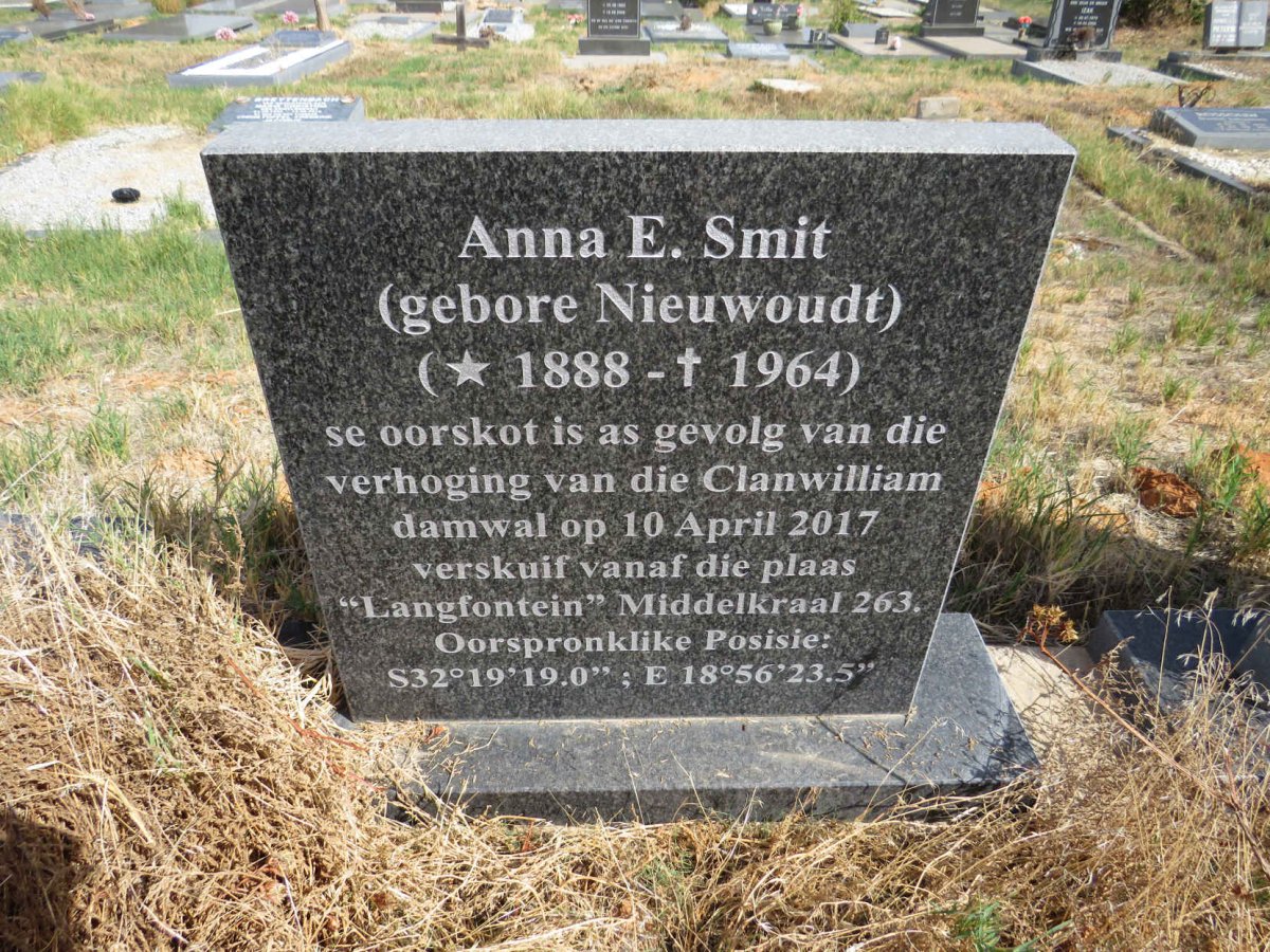 SMIT Anna E. nee NIEUWOUDT 1888-1964