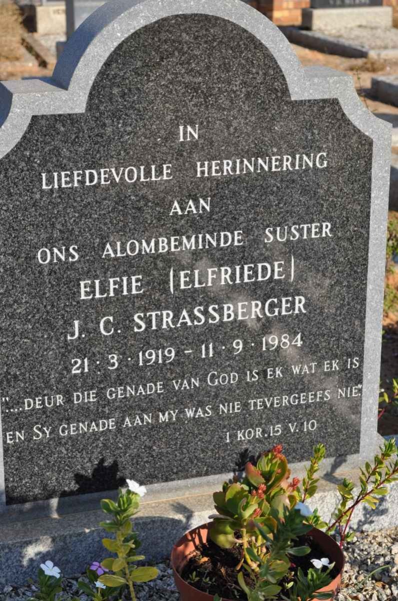 STRASSBERGER Elfriede J.C. 1919-1984
