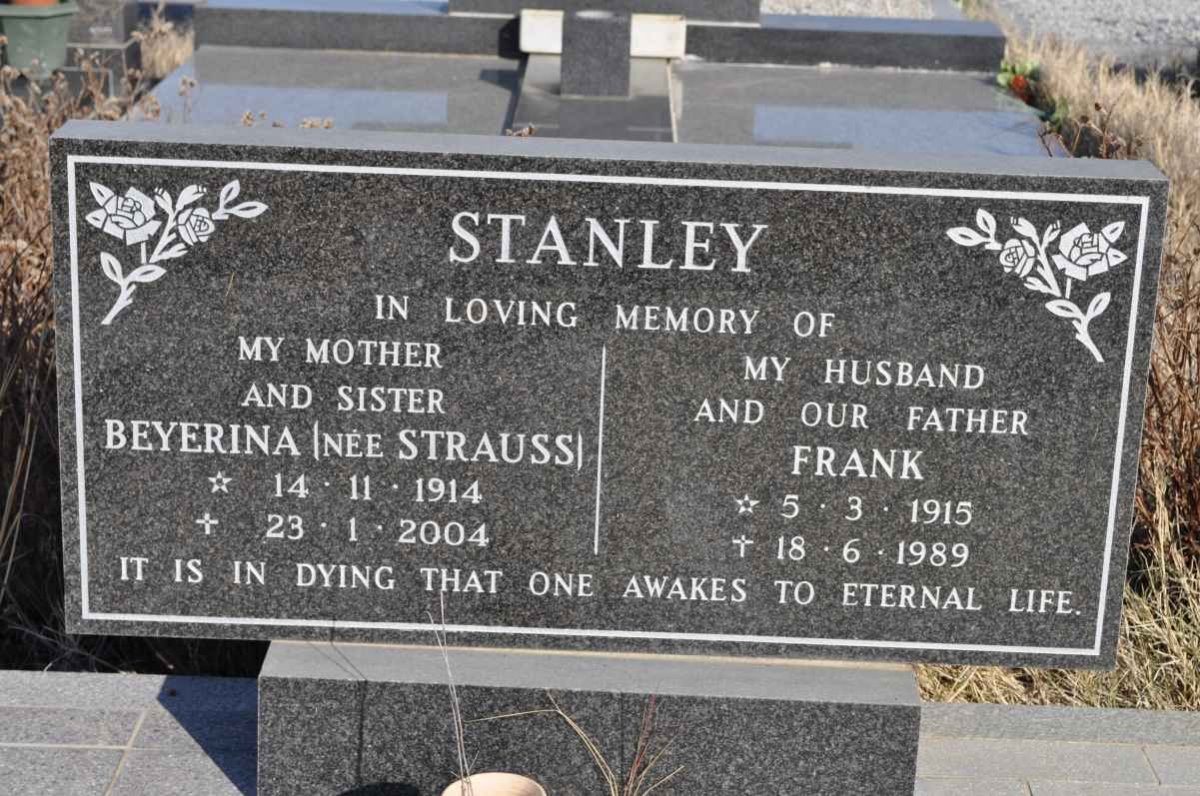 STANLEY Frank 1915-1989 &amp; Beyerina STRAUSS 1914-2004