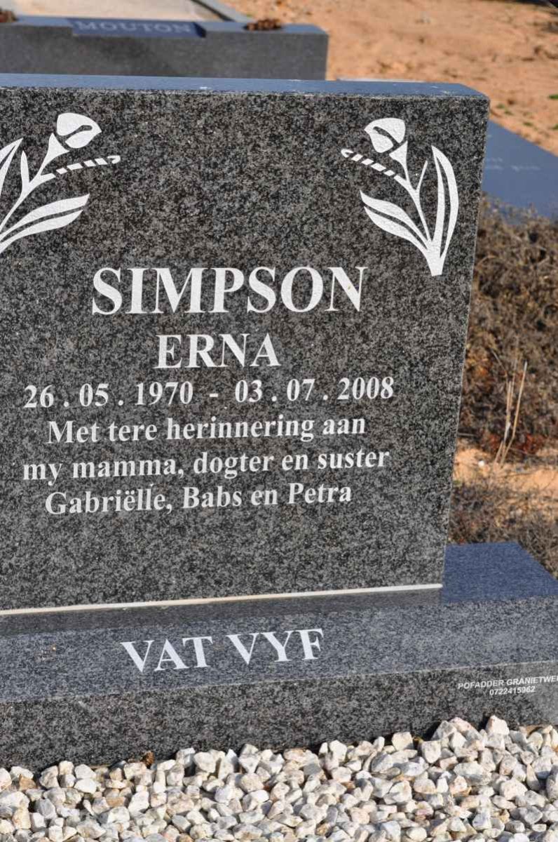 SIMPSON Erna, DU PLESSIS 1970-2008 _2