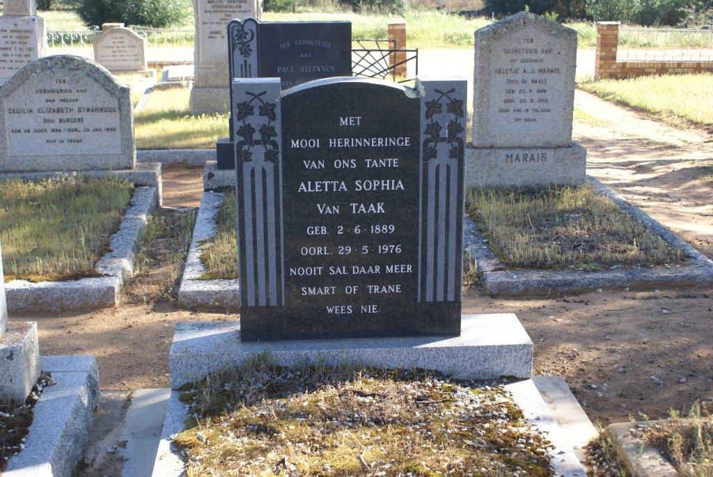 TAAK Aletta Sophia, van 1889-1976