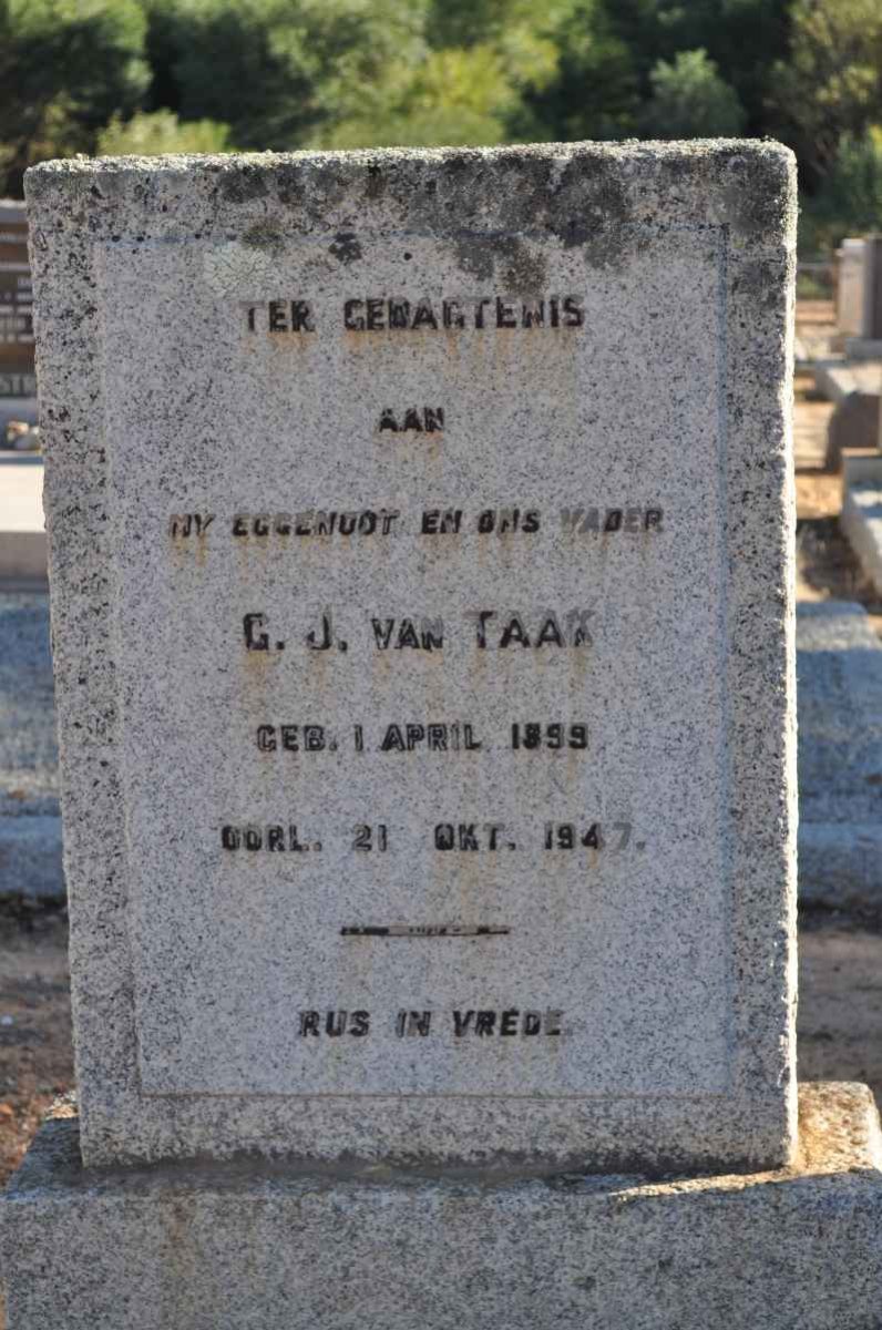 TAAK G.J., van 1899-1947