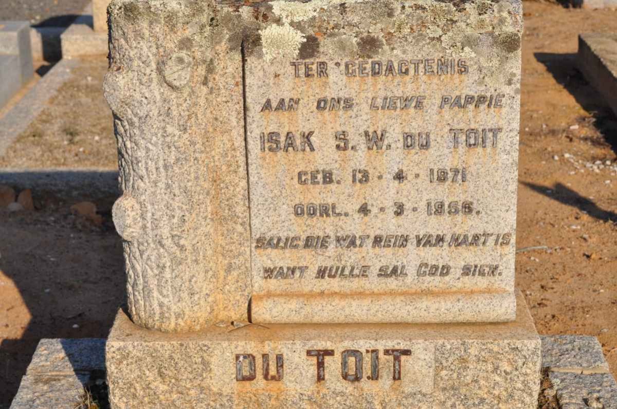 TOIT Izak S.W., du 1871-1956