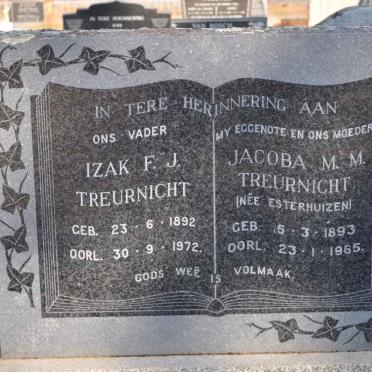 TREURNICHT Izak F.J. 1892-1972 &amp; Jacoba M.M. ESTERHUIZEN 1893-1965
