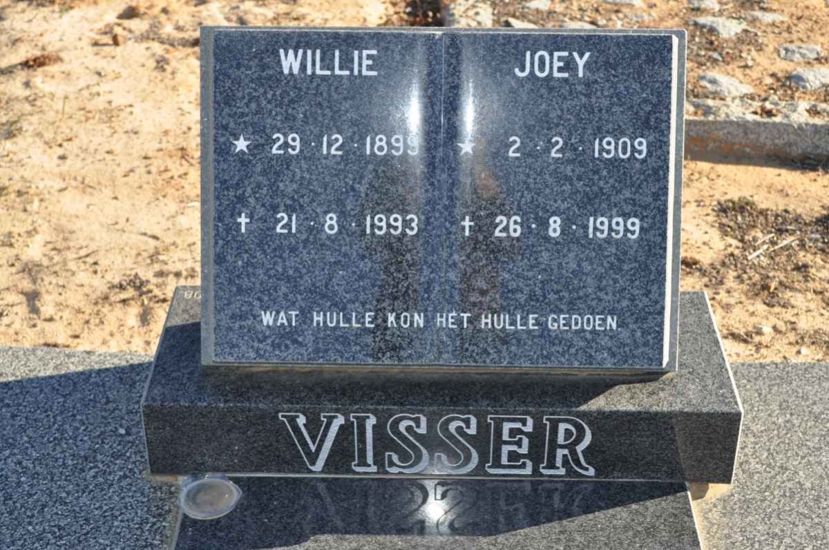 VISSER Willie 1899-1993 &amp; Joey 1909-1999