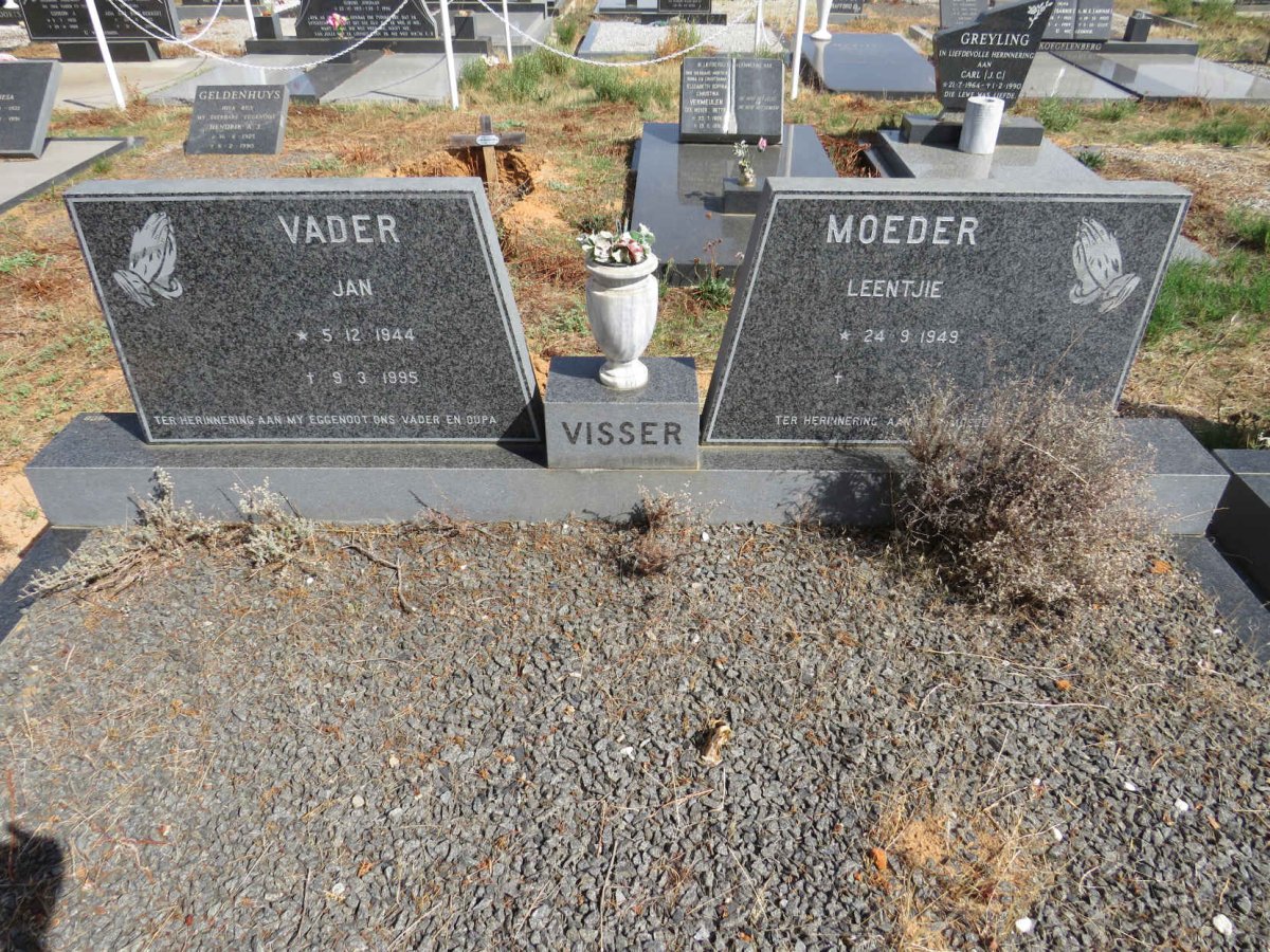 VISSER Jan 1944-1995 & Leentjie 1949-