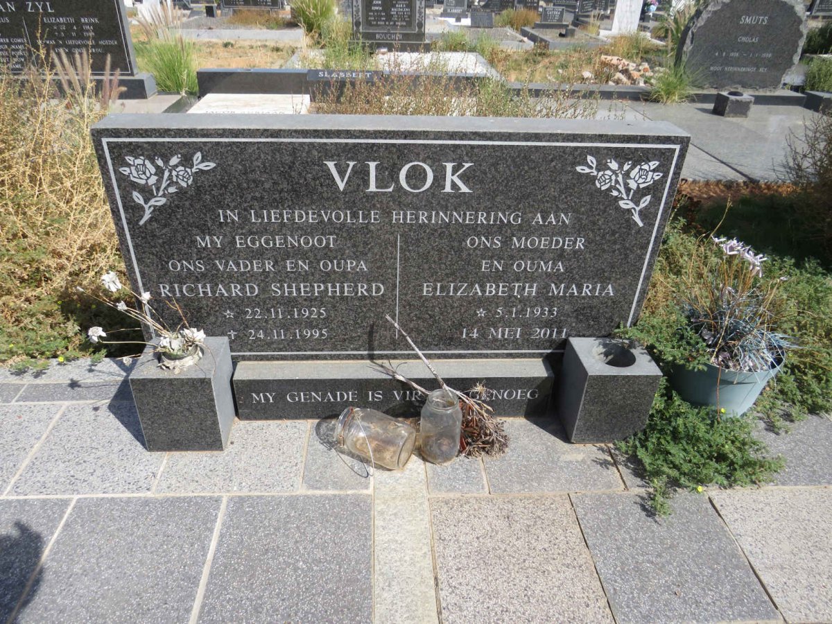 VLOK Richard Shepherd 1925-1995 & Elizabeth Maria 1933-2011