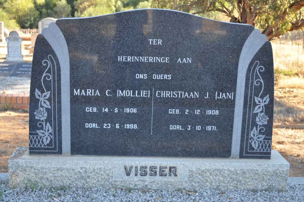 VISSER Christiaan J. 1908-1971 &amp; Maria C. 1906-1998