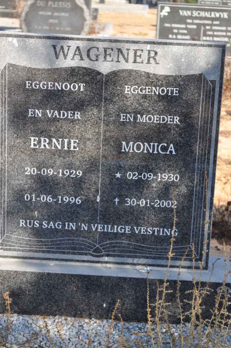 WAGENER Ernie 1929-1996 &amp; Monica 1930-2002
