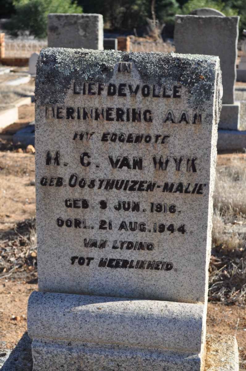 WYK M.C., van nee OOSTHUIZEN 1916-1944