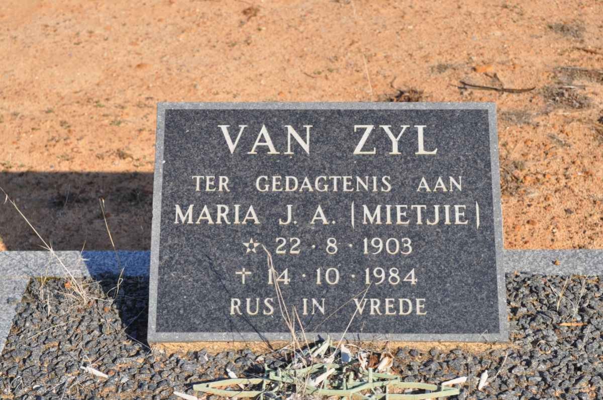 ZYL Maria J.A., van 1903-1984