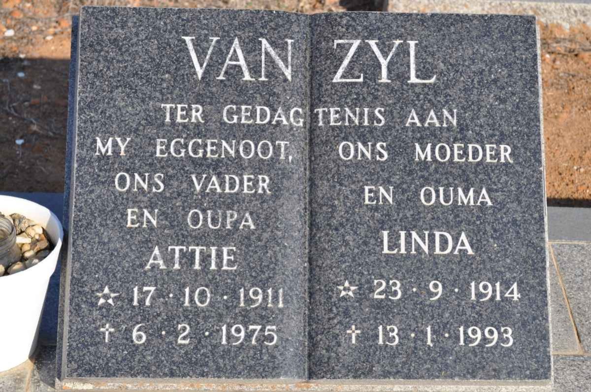 ZYL Attie, van 1911-1975 &amp; Linda 1914-1993