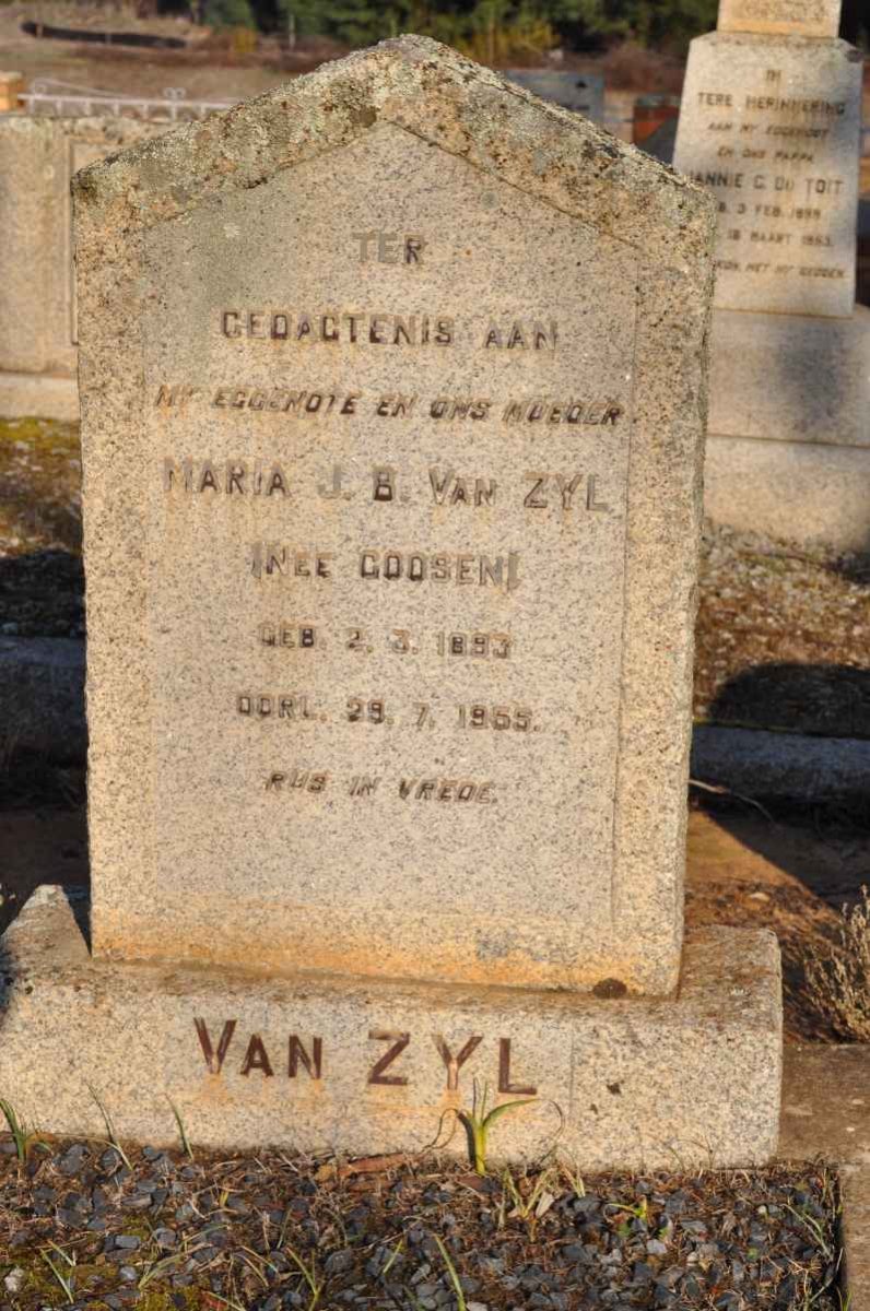 ZYL Maria J.B., van nee GOOSEN 1893-1955