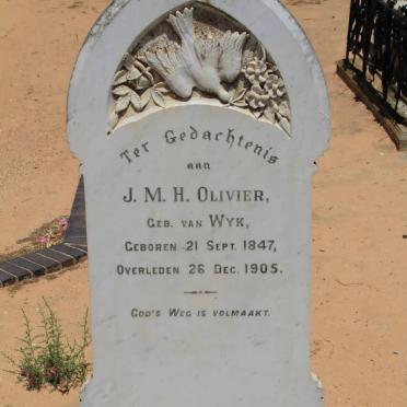 OLIVIER J.M.H. nee VAN WYK 1847-1905
