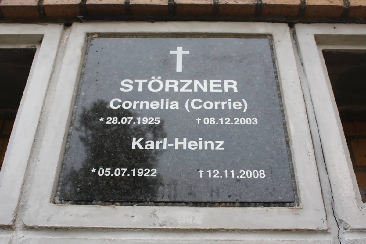 STÖRZNER Karl-Heinz 1922-2008 &amp; Cornelia 1925-2003