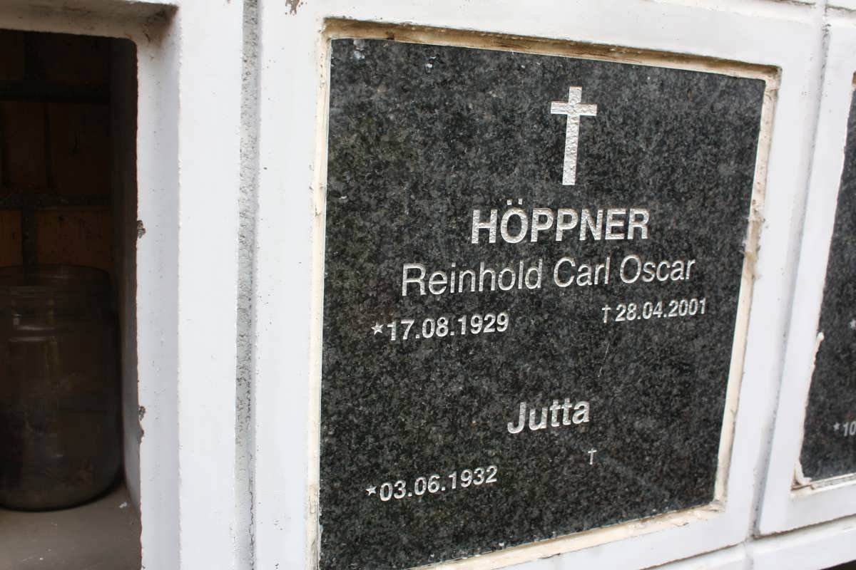 HÖPPNER Reinhold Carl Oscar 1929-2001 &amp; Jutta 1932-