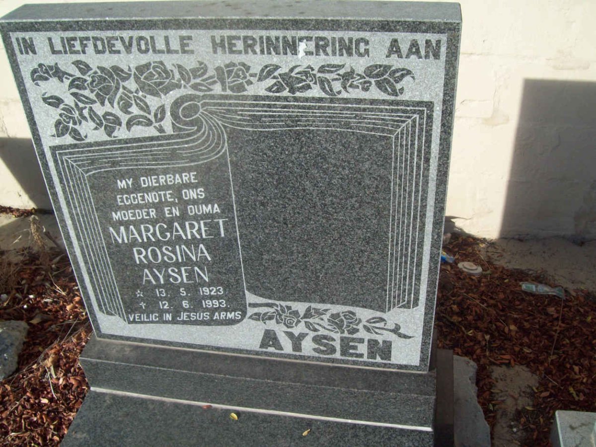 AYSEN Margaret Rosina 1923-1993