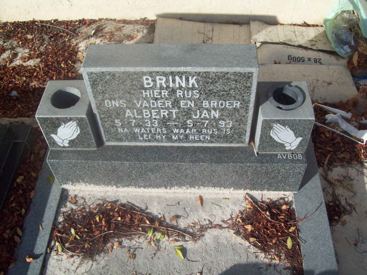 BRINK Albert Jan 1933-1993