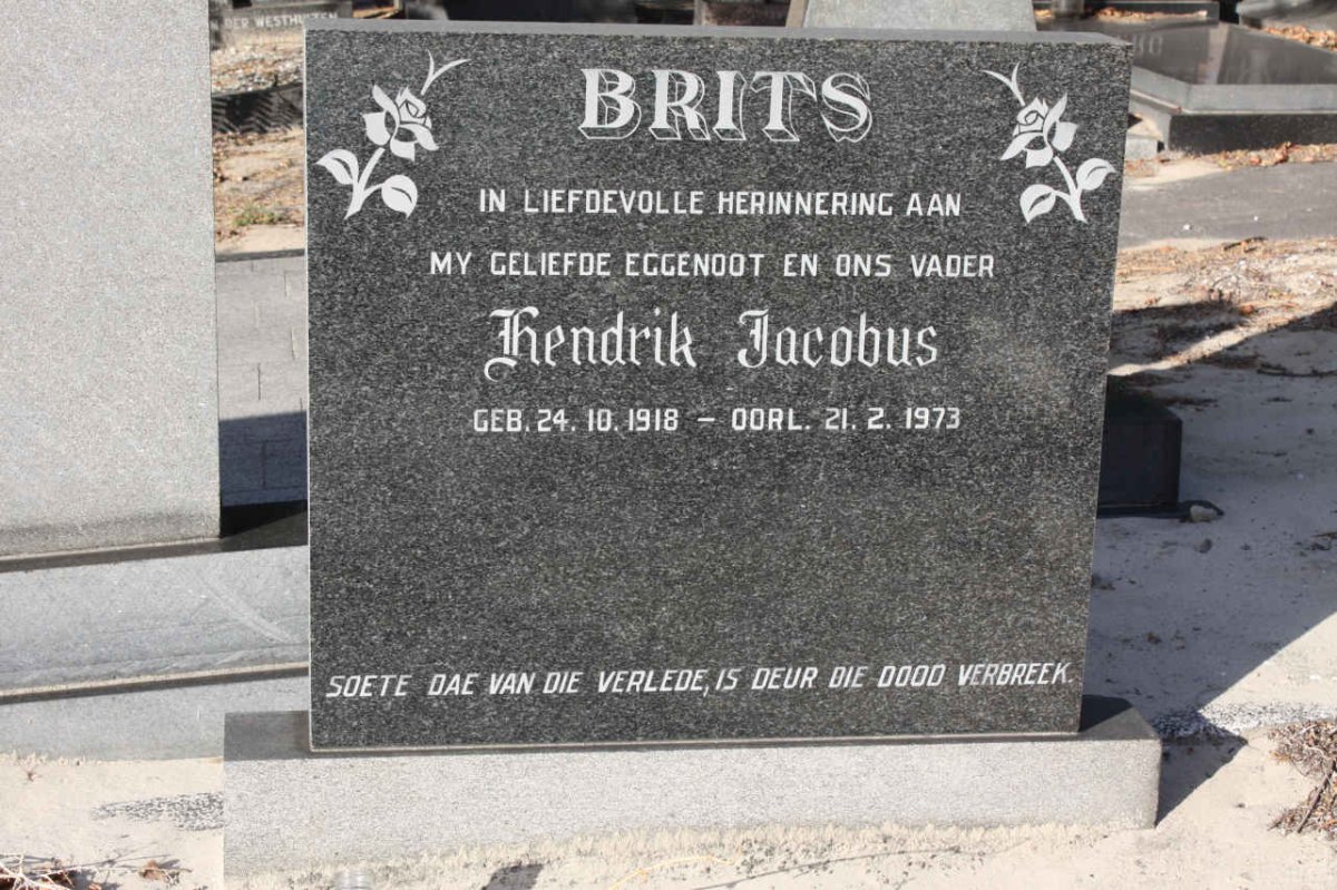 BRITS Hendrik Jacobus 1918-1973