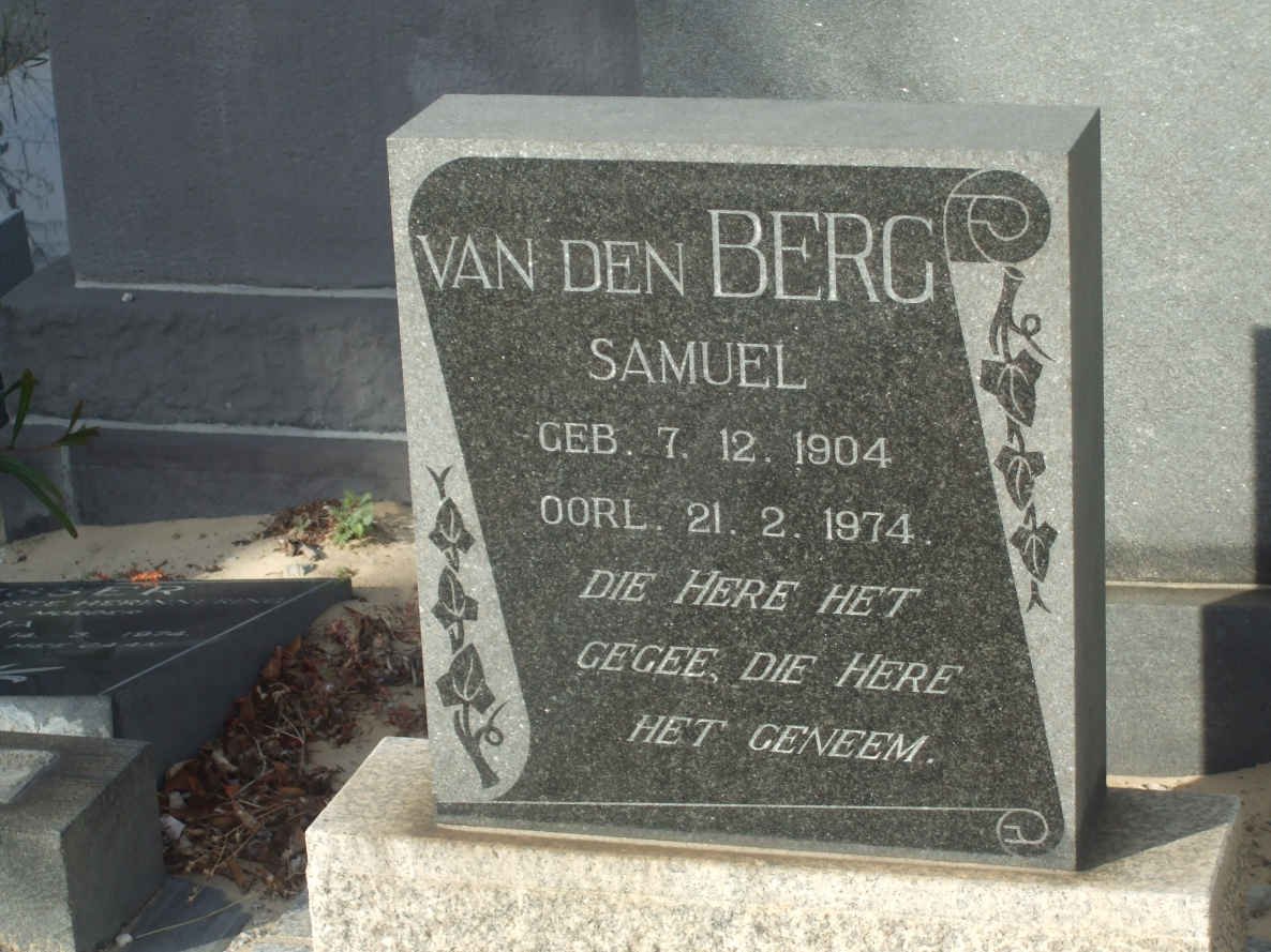 BERG Samuel, van den 1904-1974