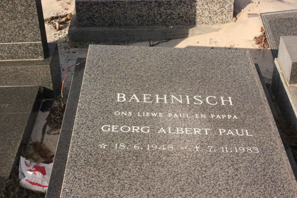 BAEHNISCH Georg Albert Paul 1948-1983