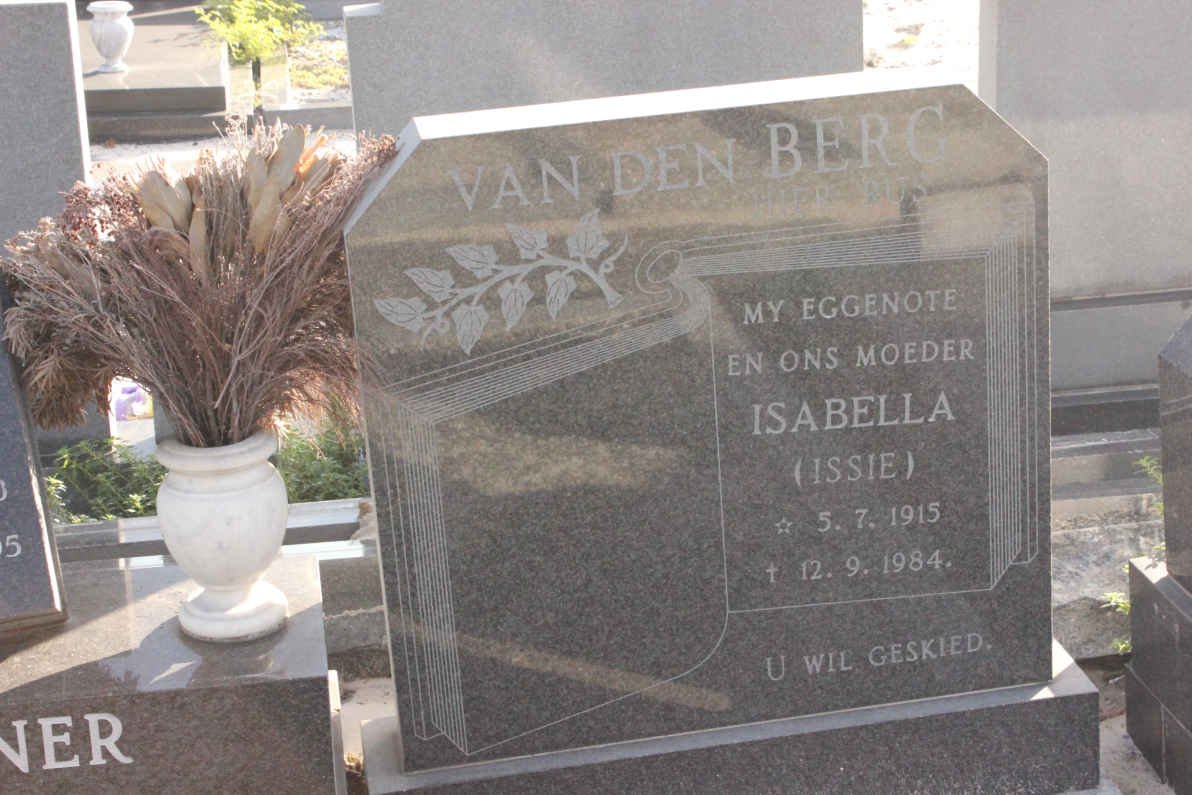 BERG Isabella, van den 1915-1984