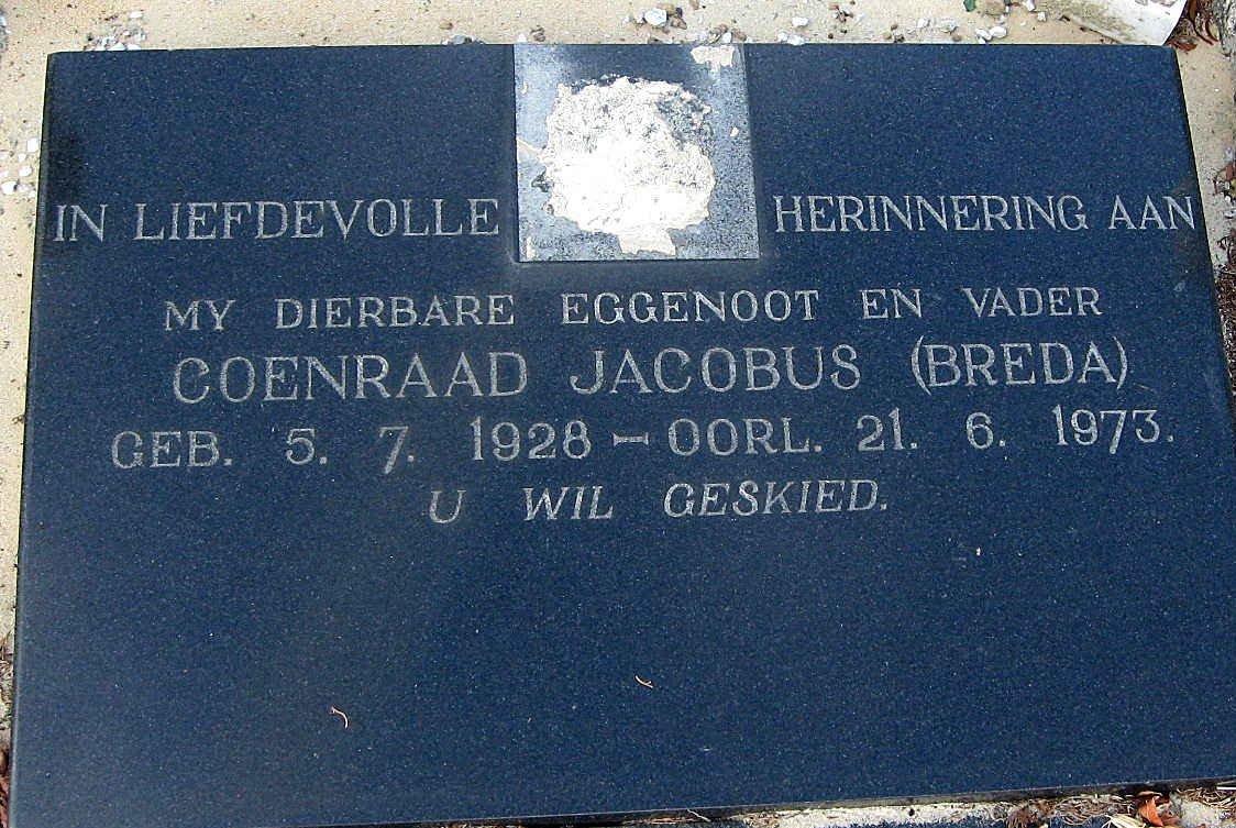 BREDA Coenraad Jacobus, van 1928-1973