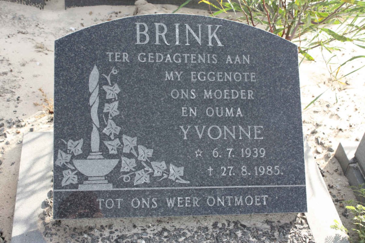 BRINK Yvonne 1939-1985