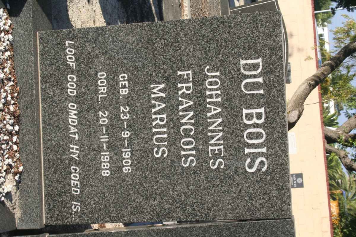 BOIS Johannes Francois Marius, du 1906-1988