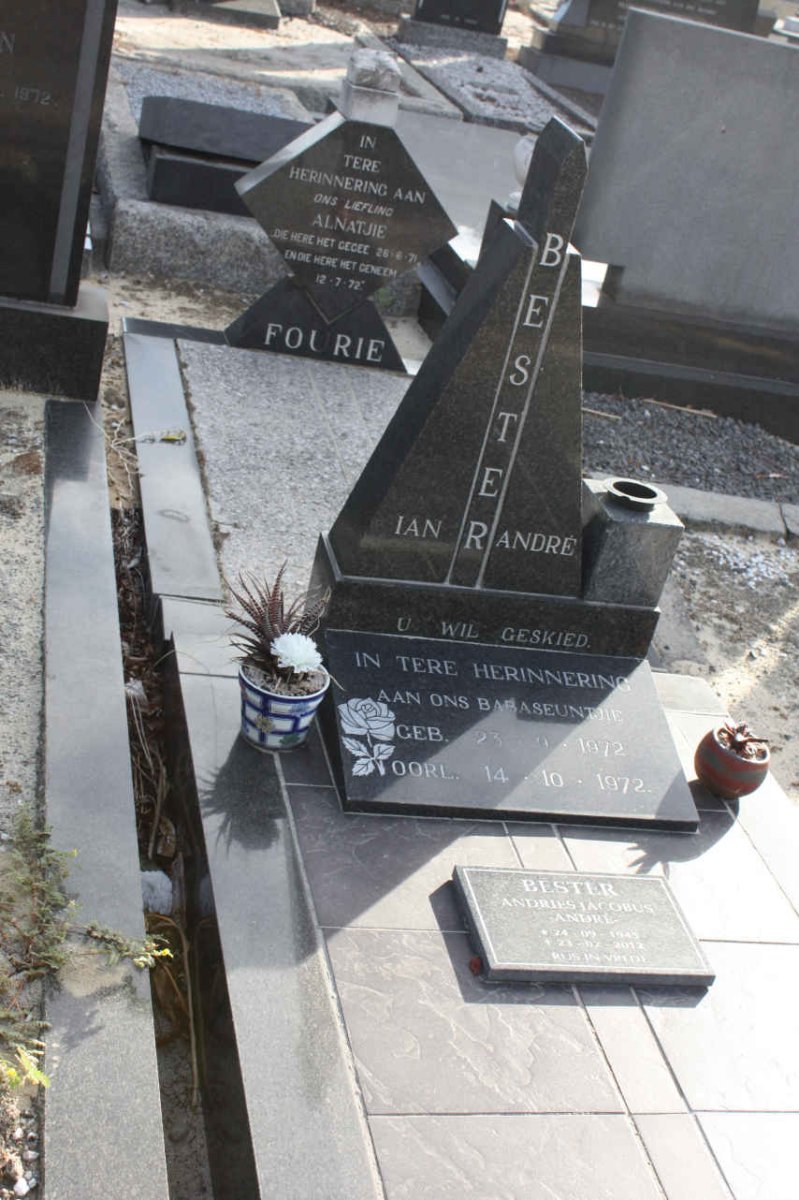 BESTER Ian Andre 1972-1972 :: BESTER Andries Jacobus 1945-2012
