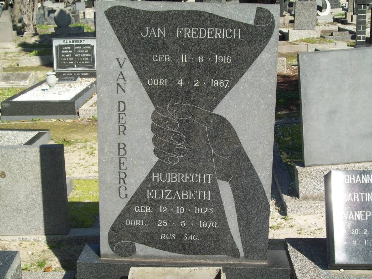 BERG Jan Frederich, van der 1916-1967 &amp; Huibrecht Elizabeth 1925-1970