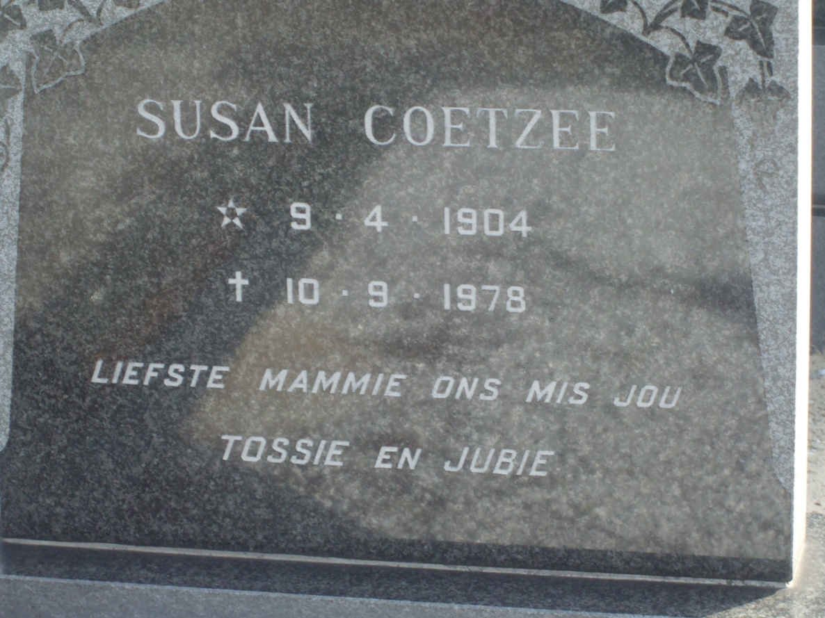 COETZEE Susan 1904-1978