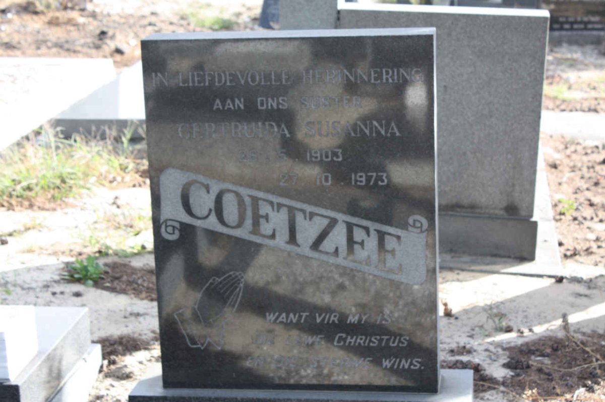 COETZEE Gertruida Susanna 1903-1973