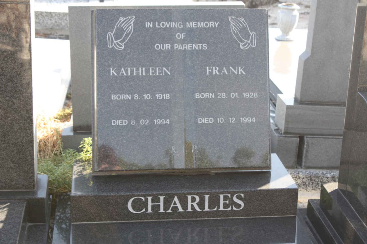 CHARLES Frank 1928-1994 &amp; Kathleen 1918-1994