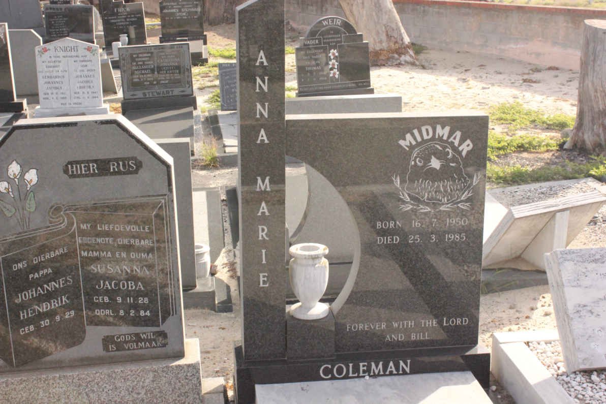 COLEMAN Anna Marie 1950-1985