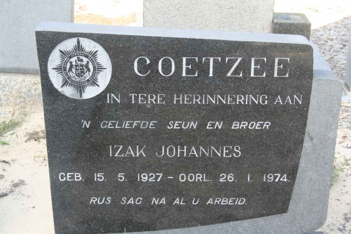 COETZEE Izak Johannes 1927-1974