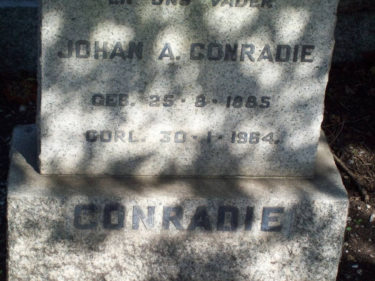 CONRADIE Johan A. 1885-1984