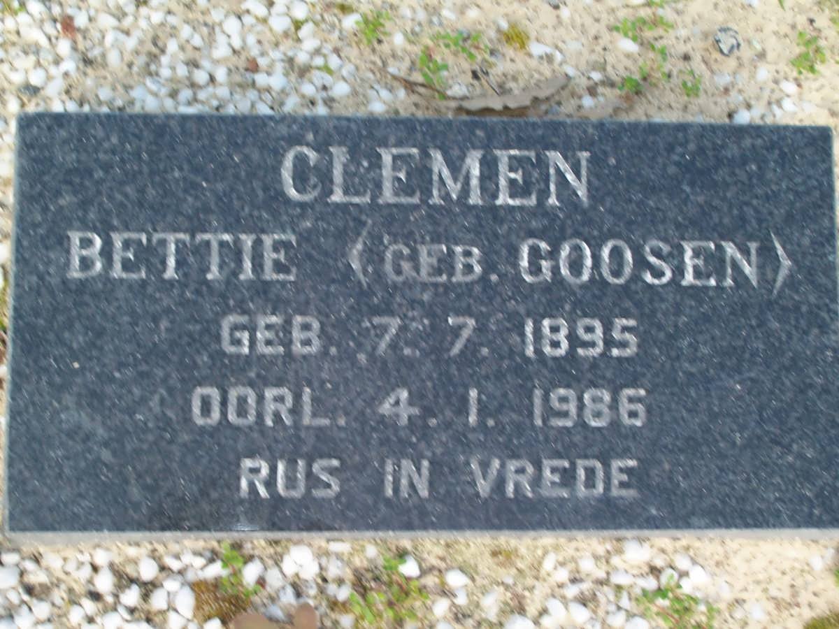 CLEMEN Bettie nee GOOSEN 1895-1986