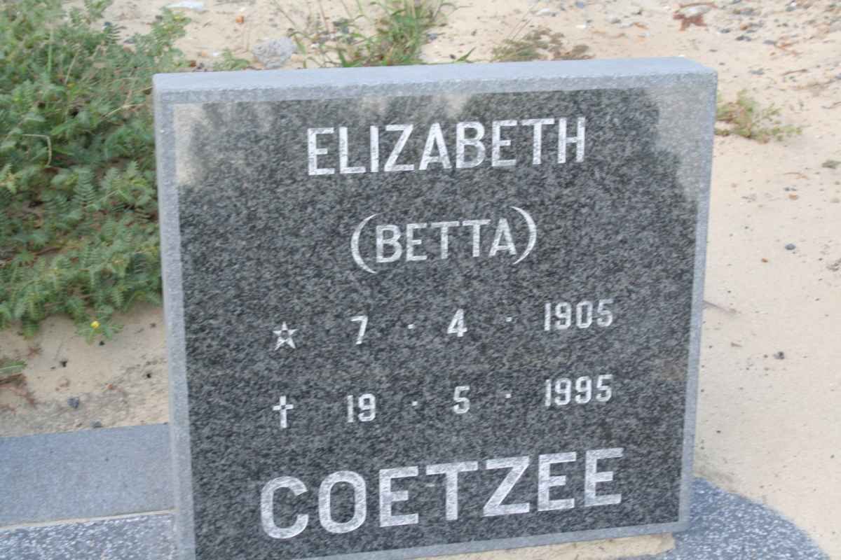 COETZEE Elizabeth 1905-1995