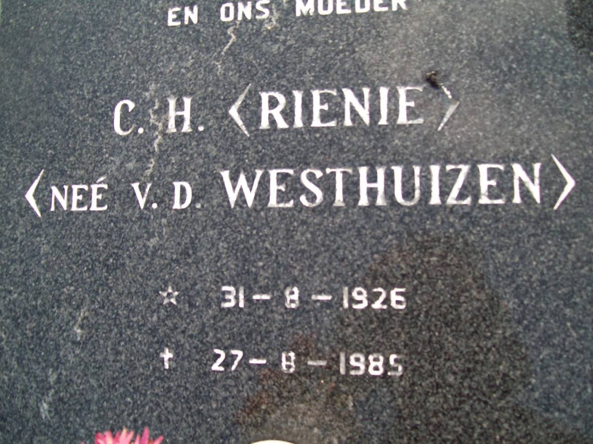 CROUS  C.H. nee V.D. WESTHUIZEN 1926-1985