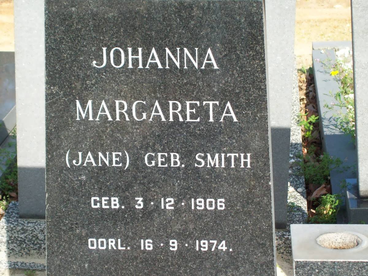 COMBRINCK Johanna Margareta nee SMITH 1906-1974